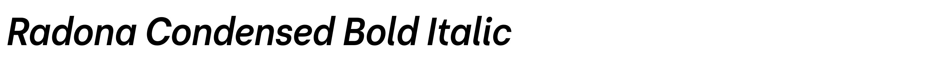 Radona Condensed Bold Italic